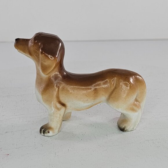 Vintage Bone China Japan Dachshund Standing Dog Figurine - Picture 5 of 9